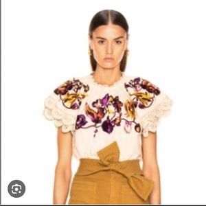 Ulla Johnson Rumi Top Embroidered Floral